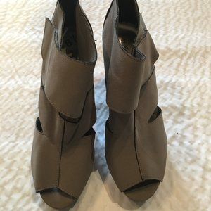 Gray Rampage Payene Velcro Peep Toe Stiletto
